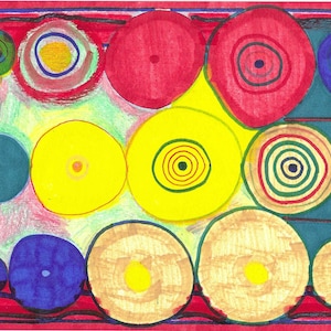 Original Drawing/Painting by Jay Snelling - Outsider Art Brut - Unusual Artwork - Signed. Public Enemy. Abstract Drawing.