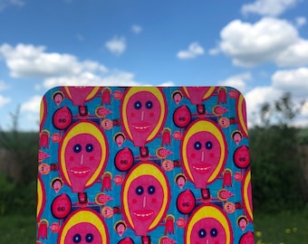A Collection of Saints Coaster (Single) Designed by Jay Snelling. Perfect for hot and cold drinks. High quality. Outsider Art Secret Santa