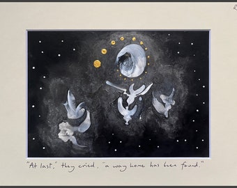 Original Painting by Mike Russell. &quot;At Last,&quot; They Cried, &quot;A Way Home Has Been Found.&quot;