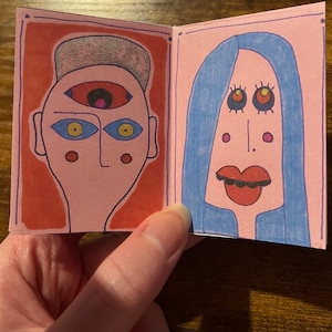 Mini Zine – Faces by Jay Snelling | Weird Art, Outsider Drawing Booklet