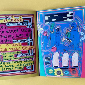 Zine A6, un livre de poésie artistique - A Poetry Zine. Art brut brut. Jay Snelling. Cadeau insolite