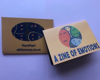 Zine A6 ein Kunst Poesie Buch - A Zine of Emotions. Außenseiter Art Brut. Jay Snelling. Ausgefallenes Geschenk