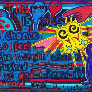 Original Art by Jay Snelling. Outsider Art Brut. This Is One. Unframed