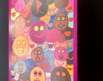 Any Occasion Outsider Art Card | A6 Greetings Card | Jay Snelling. Alternative Christmas Card