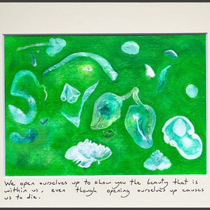 Original Drawing/Painting by Mike Russell. We Open Ourselves Up To Show You The Beauty That Is Within Us...