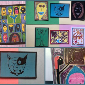 25-teiliges Überraschungspaket - Sticker, Drucke, Zines und mehr! Outsider Art von Jay Snelling. Kunst brut. Volkskunst.