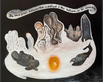 In This Pool, Between The Undefined And The Defined, Is An Opening. Original Painting by Mike Russell.