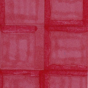 Pequeño arte de Jay Snelling. Arte forastero Brut. Minidibujo. ACOE. ATC. Rojo... Pequeña pieza de arte original.