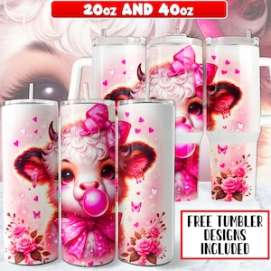 Highland Cow Tumbler Wrap PNG Design 20 oz Skinny Tumbler , Highland Cow 40oz Tumbler Wrap PNG Design, Instant Digital Download