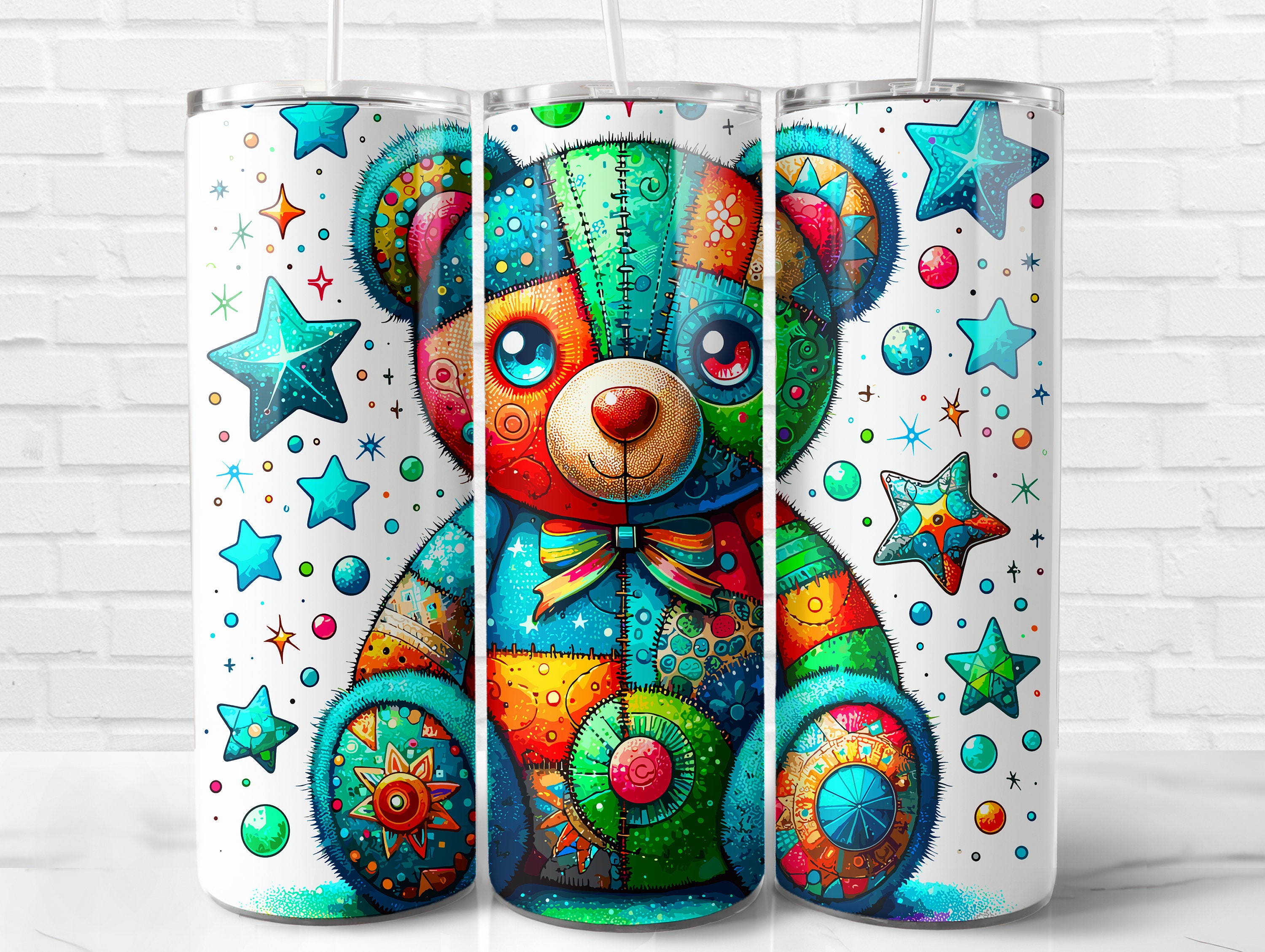 20oz & 40oz Teddy Bear Tumbler Wrap PNG Design, Bear 40 Oz Tumbler Wrap ...