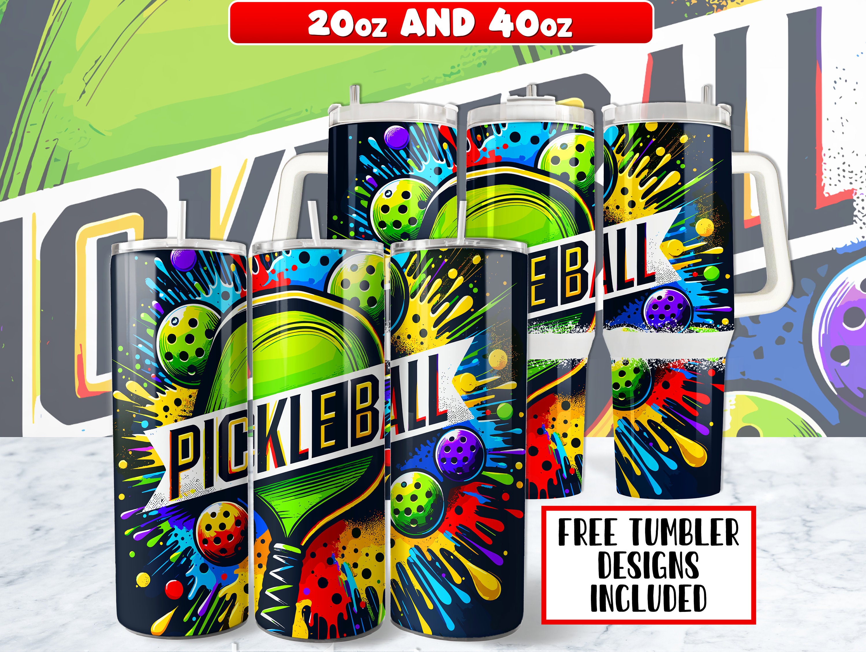 Pickleball 40oz Tumbler Pickleball 40oz Tumbler