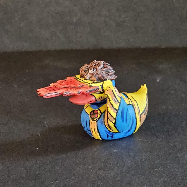 3D gedruckte Quax-Männer Cyquacks | X-men-Parodie auf Zyklop Badeente bemalt oder unbemalt