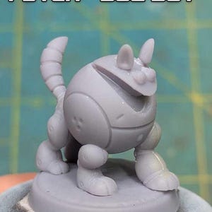 F3TCH – Cybernetic Dog Bot Miniature  32mm & 75mm Scale | painted or unpainted