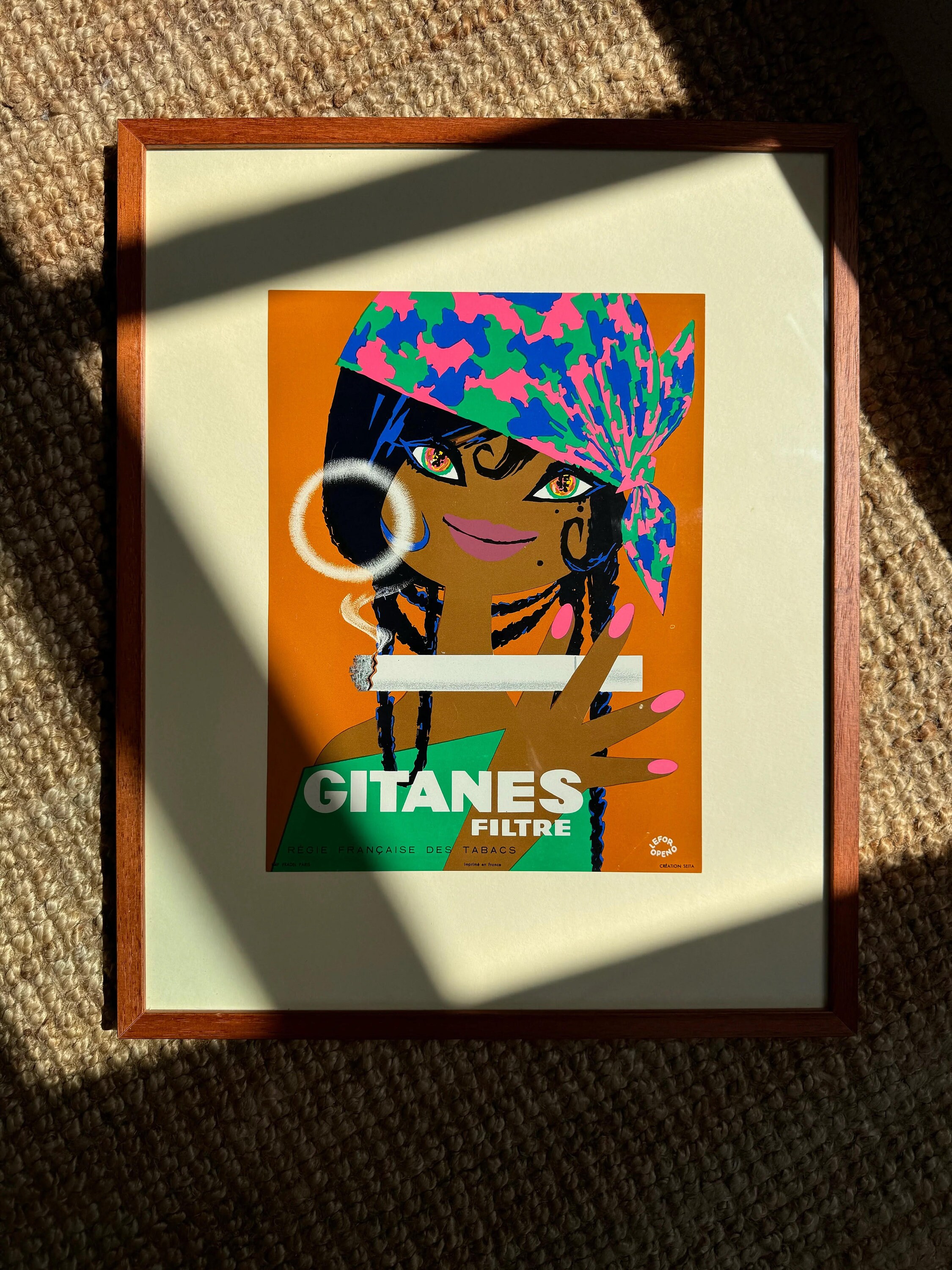 Gitanes by Lefor Openo 1960s リトポスター Gitanes by Lefor Openo 1960s リトポスター - メルカリ