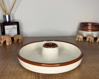 Cream Brown Ceramic Palo Santo Incense Burner