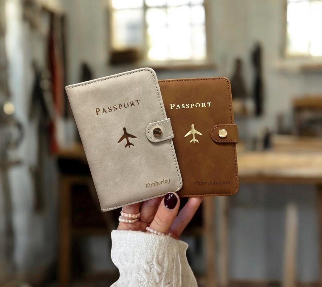 Handcrafted Embossed Leather Passport Cover main image 1