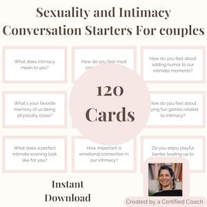 Startkaarten voor intimacy-gesprekken: 120 afdrukbare vragen (digitale download)