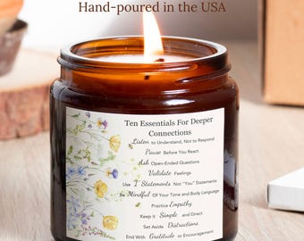 Hand-Poured Scented Candle Natural Wax Aromatherapy Gift