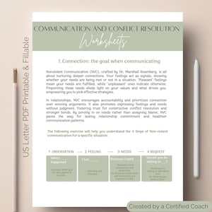 Communication and conflict resolution worksheets