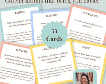 Couples Conversation Cards Printable Values Cards For Couples Date Night Conversations Deep Questions Communication & Connection