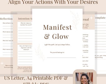 30 Day Manifestation Journal Guided Mindset Planner (Printable PDF)