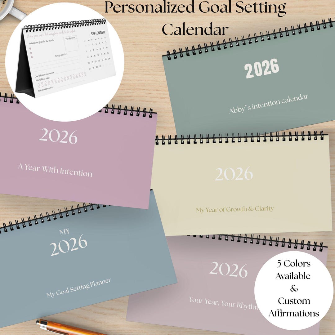 Personalized Goal and Intention Setting Calendar With Affirmations ...