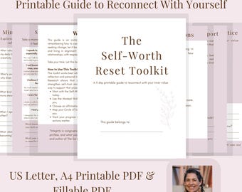 Self-Worth Reset Toolkit: Printable Journal & Affirmations (PDF)