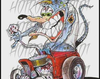 1- Rat Fink Hot rod Biker motorcycles Tools sticker