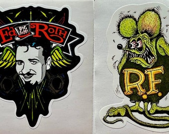 Pacote com 2 Rat Rod Hot Rod Rat Fink Motocicletas Helicópteros Ferramentas Armas