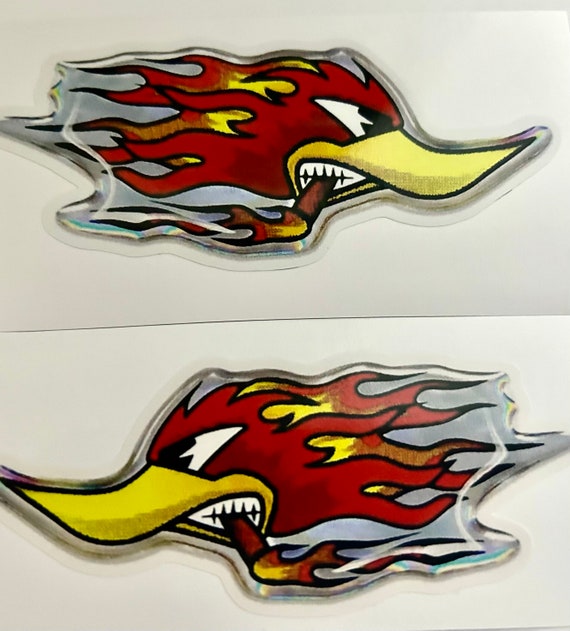 2-Pack Rat Rod & Hot Rod Stickers - Biker, Motorcycle, Tools, Guns Theme