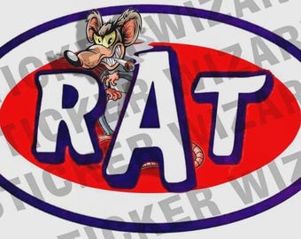 1- Adesivo Rat Fink hot rod motociclista ferramentas