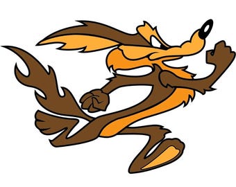 1- Naklejka na motocykle i narzędzia Wili E. Coyote Funny Rat Fink Hot rod Biker