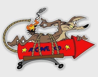 1- Adesivo do Wile E. Coyote, Rat Fink, hot rod, motociclista, ferramentas