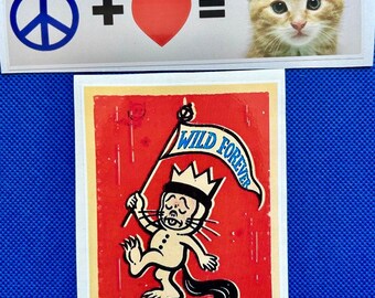 2-Pack Red Rat Fink Stickers - Hot Rod Van Rat Rod Motorcycle Decals - 3M Glossy