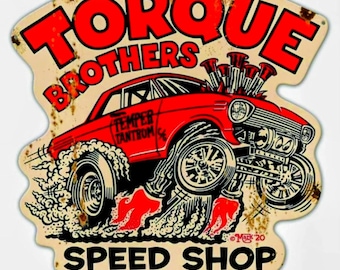 Pacote com 2 adesivos Rat Rod Hot Rod Rat Fink Biker Motocicleta Choppers Ferramentas Armas