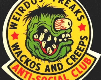 1- Dziwacy Rat Fink Ed Roth Big Daddy Hot rod Motocykle Biker Narzędzia naklejka
