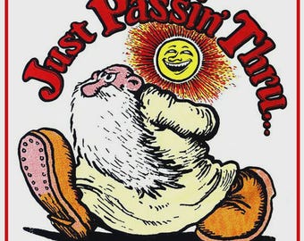 1- Só de Passagem Adesivo engraçado do Rat Fink, motociclista, hot rod, ferramentas