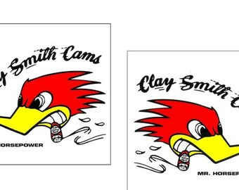 2- Clay Smith Rat Fink Hot rod Biker motocykle narzędzia naklejki