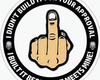 1- Finger Rat Fink Hot rod Biker motorcycles Tools sticker