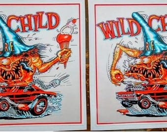 2- Wild Child Rat Fink Hot rod Biker motorcycles Tools stickers