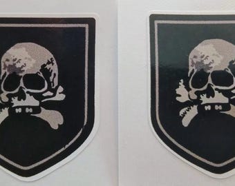 4-Pack Helmet stickers Rat Fink Hot rod Biker motorcycles Tools stickers  1 3/4 in.