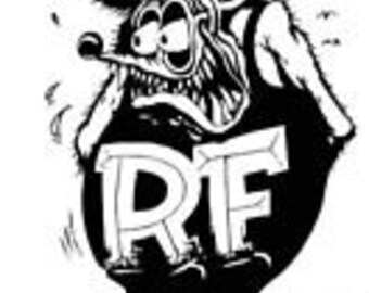 Vintage Rat Rod Sticker - Rat Fink Chopper Gas Oil Tools - Red & Glossy - 3M - View #3