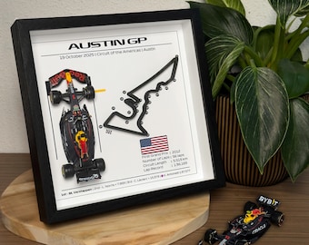 Circuito 3D del GP de Austin de Fórmula 1 2025 con el Red Bull RB21 y Max Verstappen