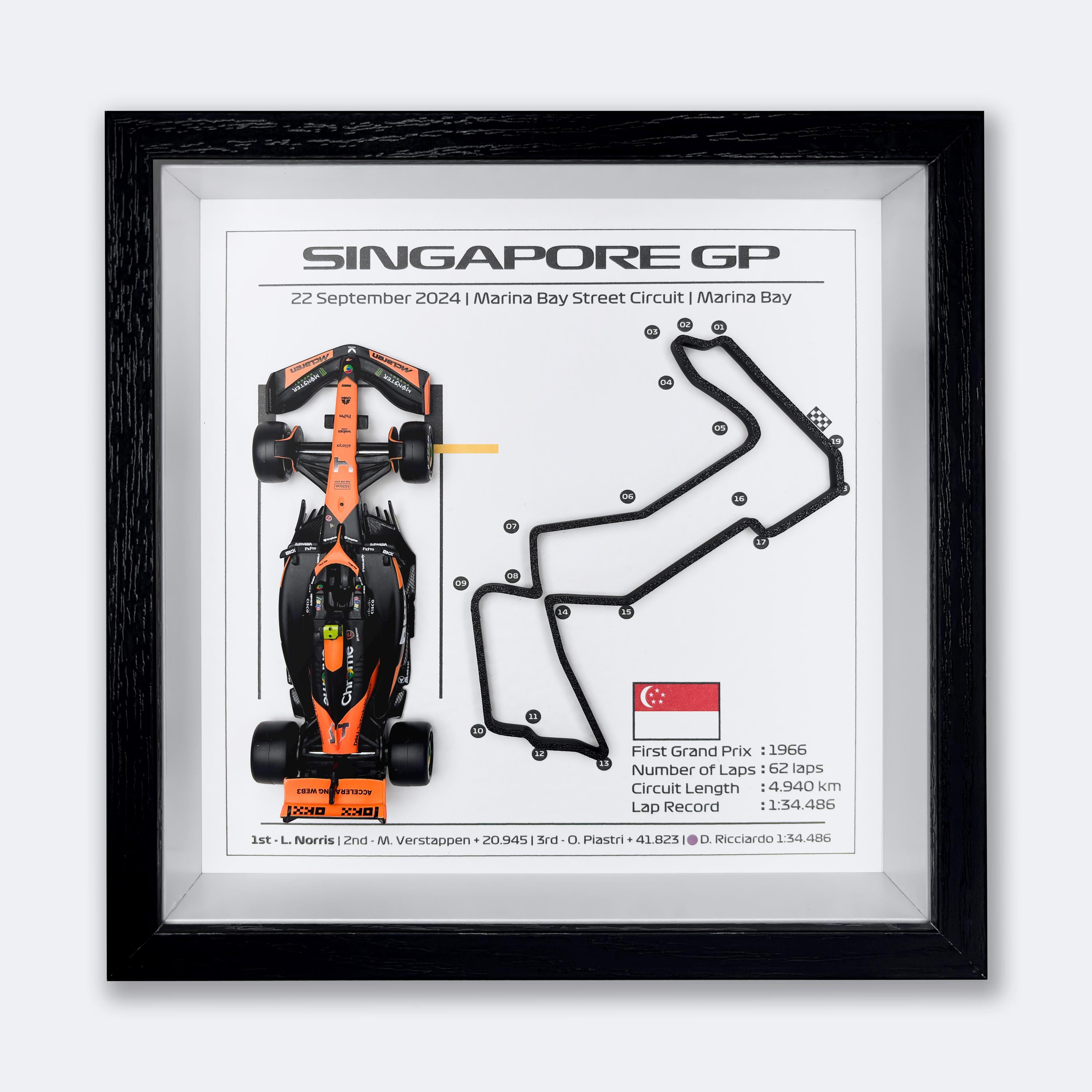F1 Frame Singapore GP 2024 - 3D Circuit With Mclaren MCL38 - Lando