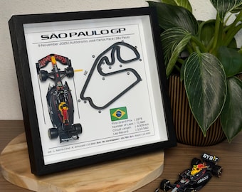F1 Frame São Paulo GP 2025 - Circuito 3D con Red Bull RB21 - Max Verstappen