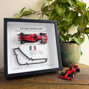 F1フレーム - 2019年イタリアGP | シャルル・ルクレールの優勝車付き | F1ウォールアート | サーキットフレーム | F1ギフト | フレーム付きF1アート | フォーミュラワン F1