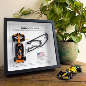 F1 gerahmt – Miami GP 2024 | mit Siegerauto von Lando Norris |  F1 Wanddekoration | F1-Rennstreckenanzeige | F1-Renngeschenk | Motorsport Art F!