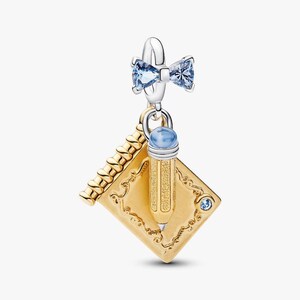 Bridgerton Dance Card & Pencil Dangle Charm, Fits Pandora Bracelets, Perfect Gift For Any Occasion.