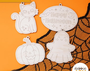 Mini Halloween Paint Kit SVG Set: Kids' Craft Activity, Party Favor (Commercial License)