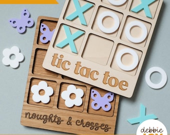 Tic Tac Toe SVG Bundle: Laser Cut Game Files (Commercial License)